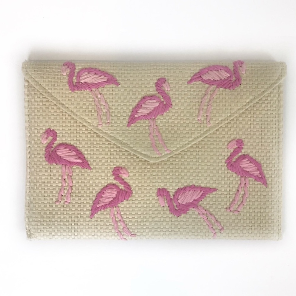 Dressbarn Pink Flamingo 🦩 Clutch NEW